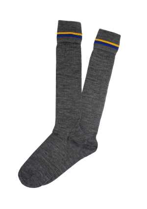 Fairfield Intermediate School Sock Grey/Gold/Royal